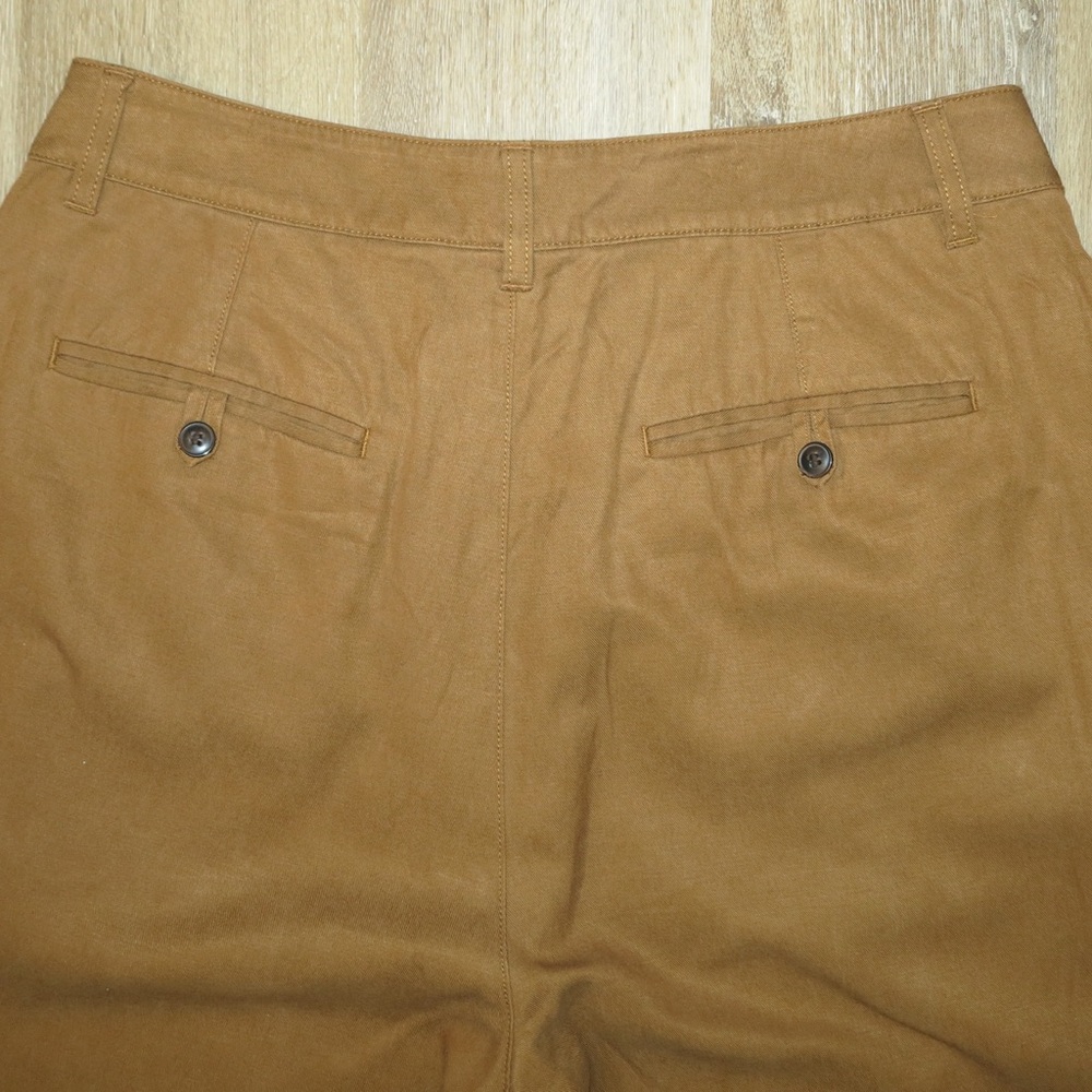 Madewell Cotton / Linen Tan Wide Leg Pants Trousers 12T 12 Tall - Picture 4 of 4